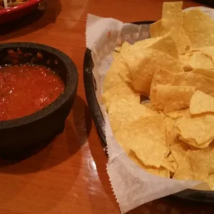 Complimentary chips and salsa
