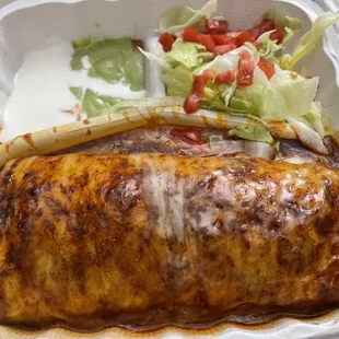 WET carne asada burrito