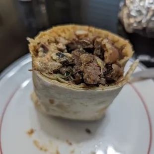 Carne asada super burrito, spicy