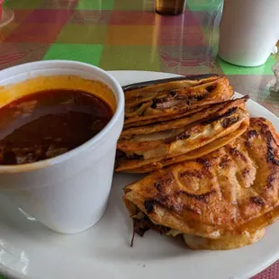 Birria Tacos w/ consommé