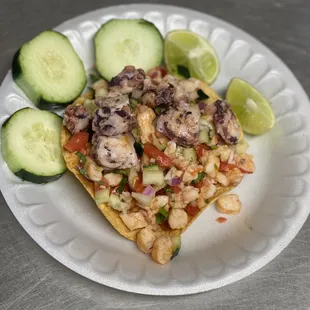 Ceviche de camaron and pulpo!!