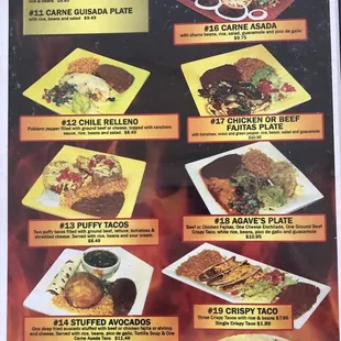 the menu
