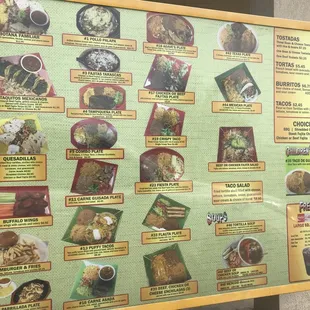 menu, sushi and sashimi