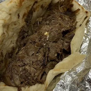 Gigantic beef breakfast taco!!