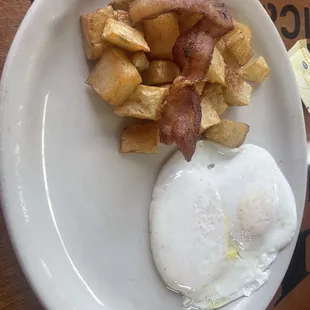 Two Eggs, Two Pancakes, Bacon &amp; Potatoes