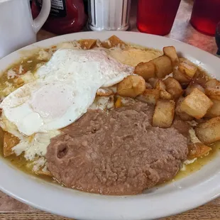 Chilaquilles with green sauce