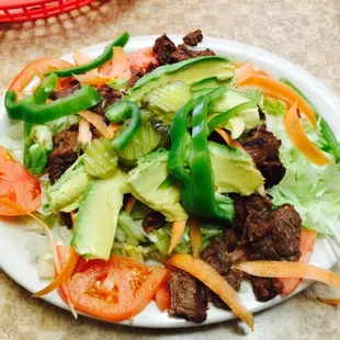 Fiesta salad...w beef fajitas