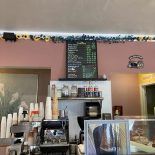 Coffee and fresh squeezed oj next to it