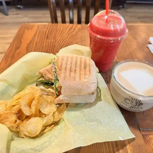 Chicken Chipotle Sandwich with Potato Chips I purchased separately