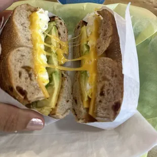 Avocado Bagel Sandwich
