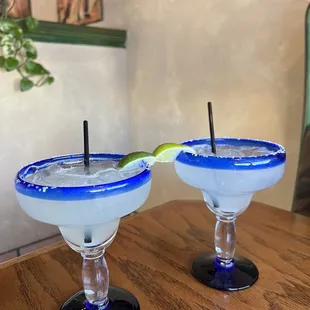 House margaritas on the rocks