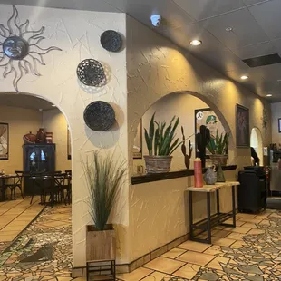 the interior of the restaurant