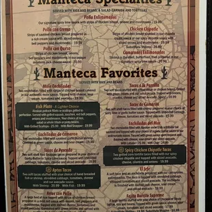 Menu - November 2022