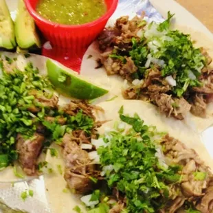 Carnitas are very good. Salsa verde is the Best! :)&apos;