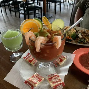a shrimp cocktail
