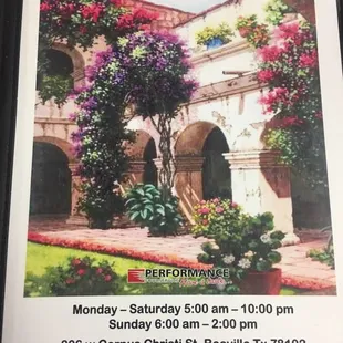 Menu cover 1/1/2019.