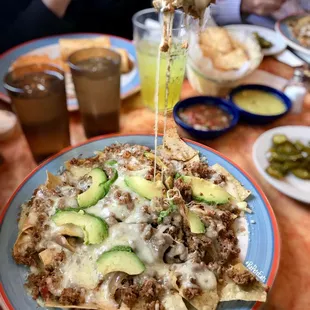 Nachos con carne