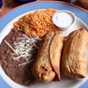 Lunch Chimichangas (Beef). Fast service and worth the $8.