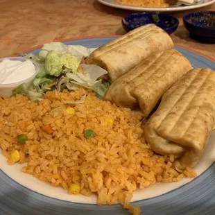 3 Chimichangas