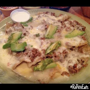 Nachos con Carne - Lunch combo more than worth the $6.