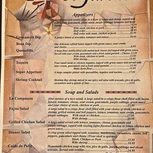 Menu page 1