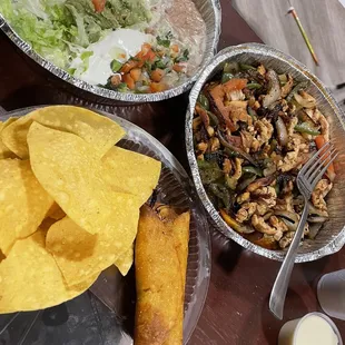 a variety of mexican food