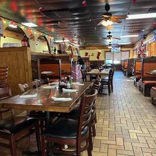 the inside of a restaurant