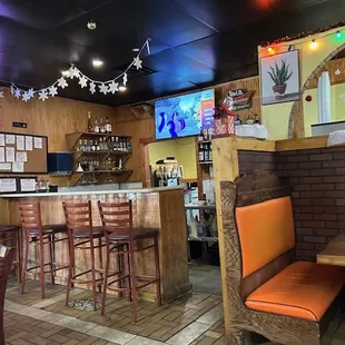 the interior of a mexican restaurant