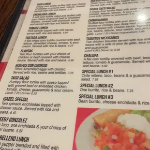 sushi and sashimi, menu