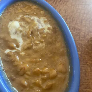 Complimentary bean dip