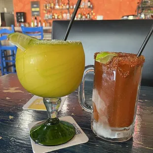 Mango Margarita and a Michelada