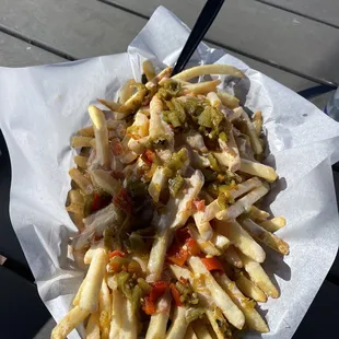 Green chili fries