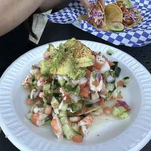 Tostada de camarón