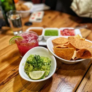 Family Size Salsa Trio and Guacamole