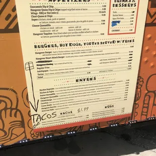 Food menu