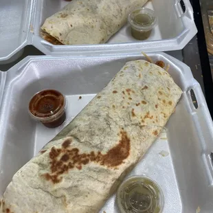 Steak burrito