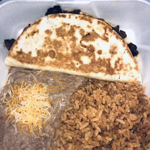 Delicious steak quesadilla