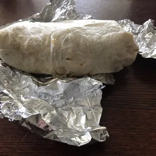 Unwrapped burrito