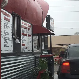 Big Mama&apos;s Burritos is primarily a drive thru, tho there is a walk up counter.