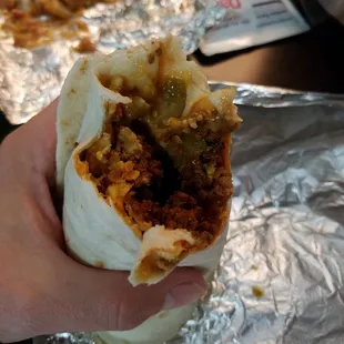 The chorizo burrito!