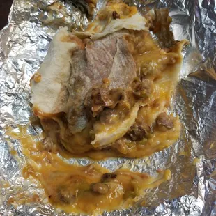 So they either downgraded their tortilla or they just put pure liquid in their burritos now. Disgusting.