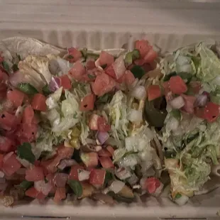 Spicy beef tacos packed with fresh ingredients.