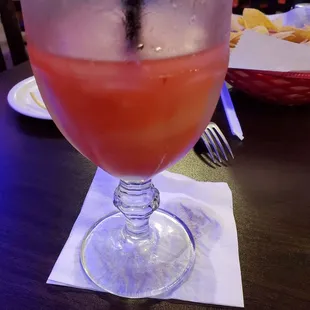 It was full a minute ago.  Strawberry Margarita .