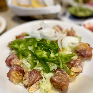 a plate of food on a table