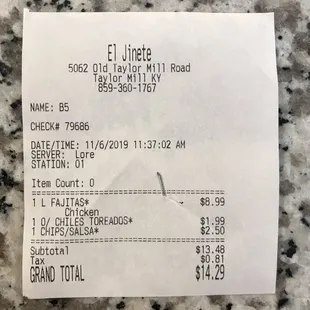 It used to be a good place but now not good and there are hidden charges and I'm not aware of it. I only ordered Fajitas.