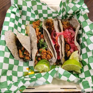 2 Al Pastor and 2 cochinita tacos