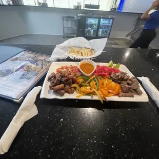 a plate of food on a table