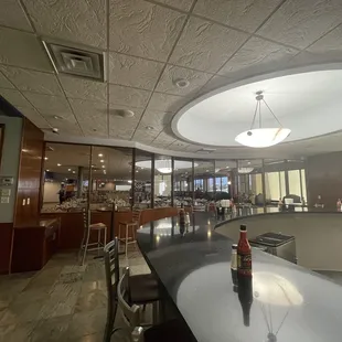 a view of the dining area
