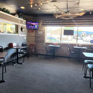 the inside of a restaurant