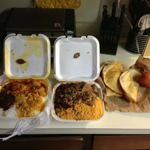 2 dinner platters... Enough to feed 4!